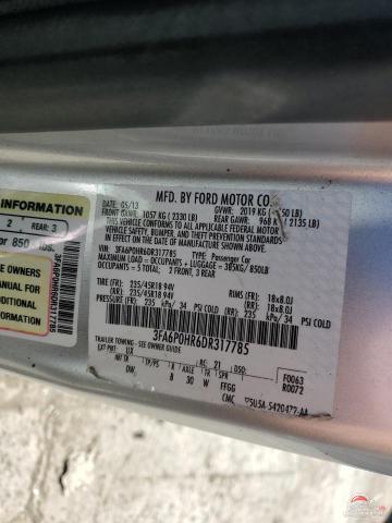3FA6P0HR6DR317785 2013 FORD FUSION photo no. 12