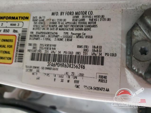 3FA6P0HR6DR356246 2013 FORD FUSION photo no. 12