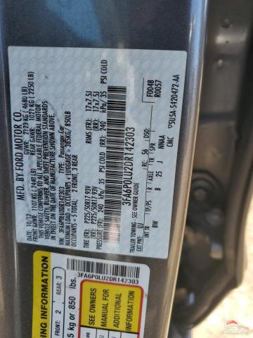 3FA6P0LU2DR142303 2013 FORD FUSION photo no. 12