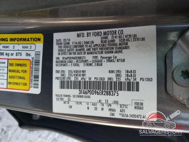 3FA6P0D96ER288375 2014 FORD FUSION photo no. 12