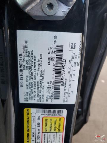 3FA6P0H70ER392823 2014 FORD FUSION photo no. 12