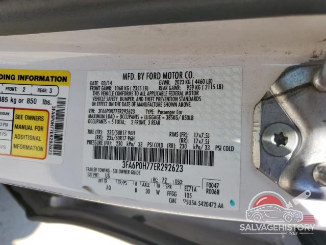 3FA6P0H77ER292623 2014 FORD FUSION photo no. 13
