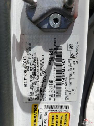 3FA6P0H93ER277473 2014 FORD FUSION photo no. 12