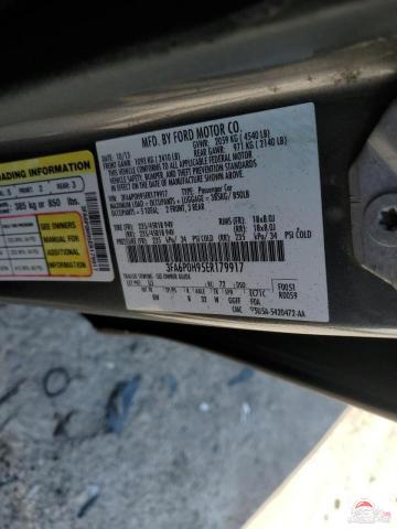 3FA6P0H95ER179917 2014 FORD FUSION photo no. 12