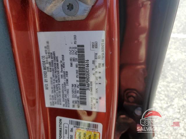 3FA6P0HD3ER316616 2014 FORD FUSION photo no. 12