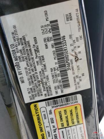 3FA6P0HD5ER133346 2014 FORD FUSION photo no. 12