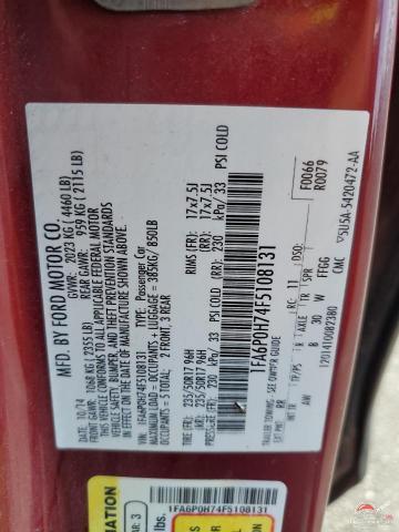 1FA6P0H74F5108131 2015 FORD FUSION photo no. 12