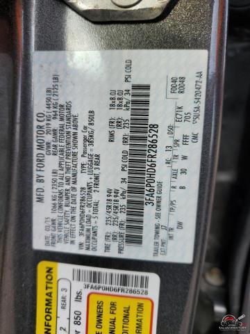 3FA6P0HD6FR286528 2015 FORD FUSION photo no. 12