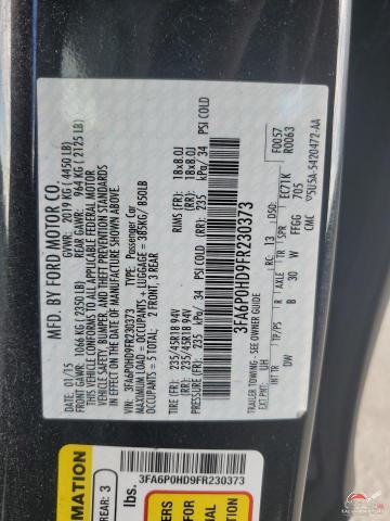 3FA6P0HD9FR230373 2015 FORD FUSION photo no. 12