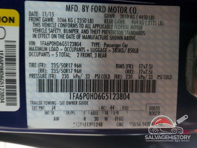 1FA6P0HD6G5123804 2016 FORD FUSION photo no. 13