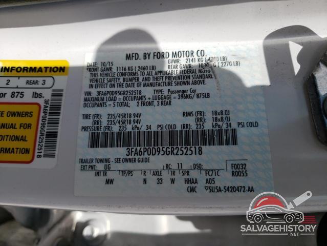 3FA6P0D95GR252518 2016 FORD FUSION photo no. 13
