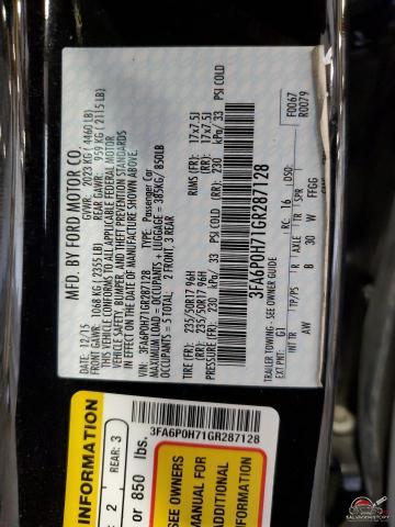 3FA6P0H71GR287128 2016 FORD FUSION photo no. 12
