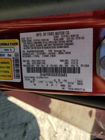 3FA6P0RUXGR203683 2016 FORD FUSION photo no. 12