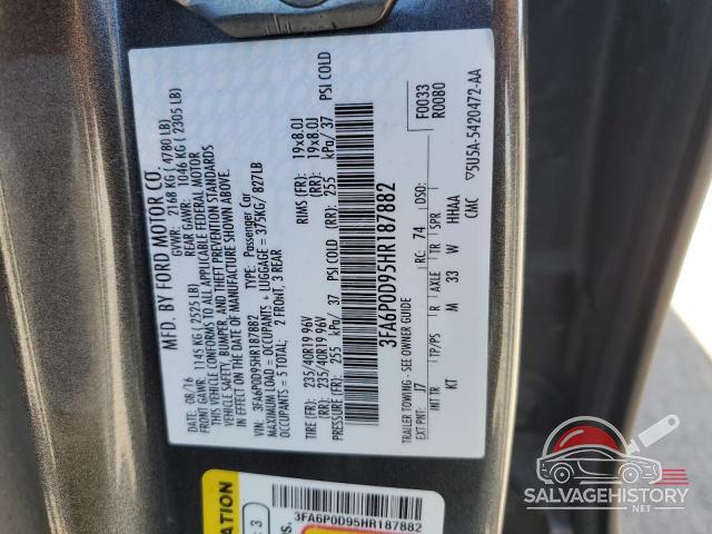 3FA6P0D95HR187882 2017 FORD FUSION photo no. 12