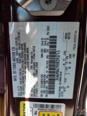 3FA6P0G79HR293715 2017 FORD FUSION photo no. 12