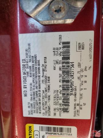 3FA6P0H75JR277564 2018 FORD FUSION photo no. 12