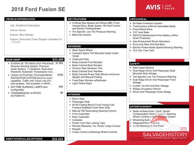 3FA6P0H7XJR249954 2018 FORD FUSION photo no. 12