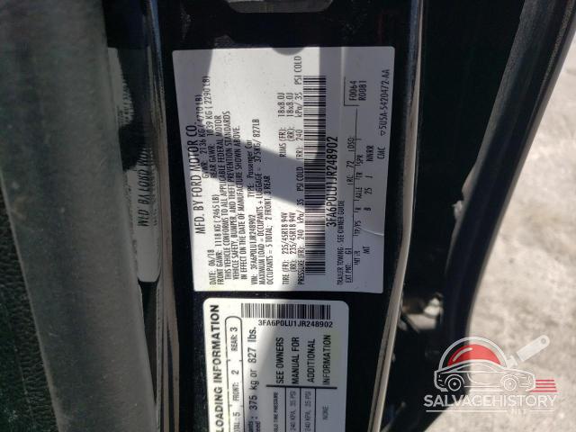 3FA6P0LU1JR248902 2018 FORD FUSION photo no. 12