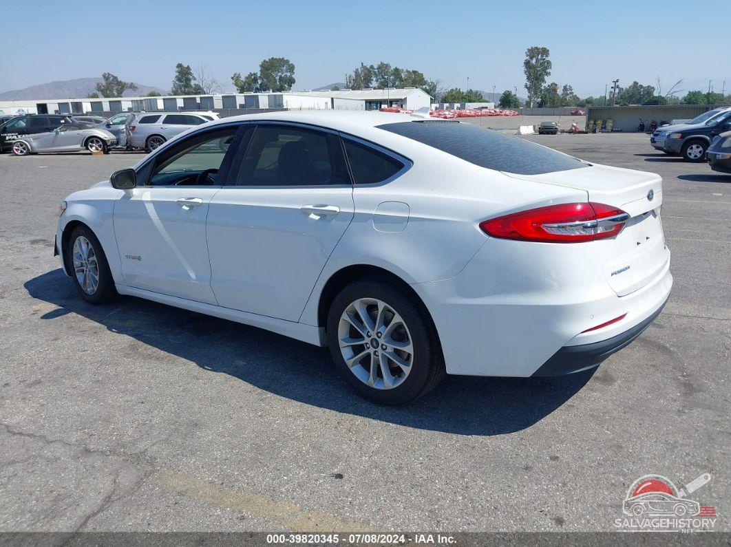3FA6P0MU0KR224347 2019 FORD FUSION HYBRID photo no. 3