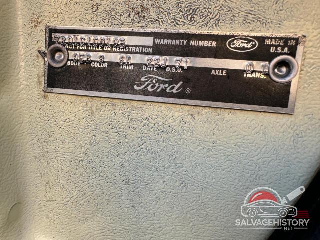 7R01C109195 1967 FORD MUSTANG photo no. 10