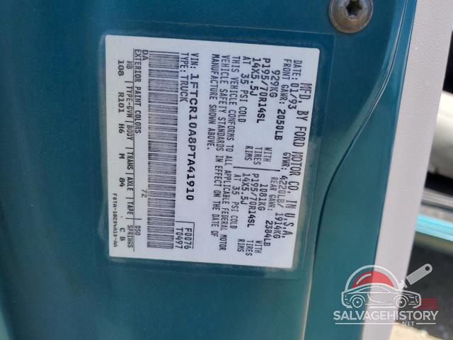 1FTCR10A8PTA41910 1993 FORD RANGER photo no. 12
