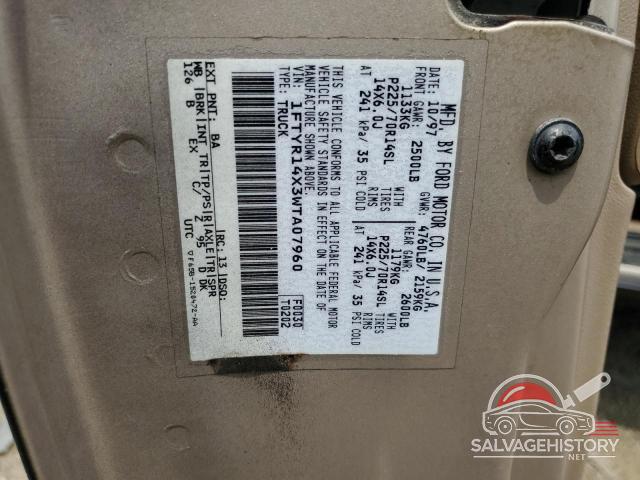 1FTYR14X3WTA07960 1998 FORD RANGER photo no. 12
