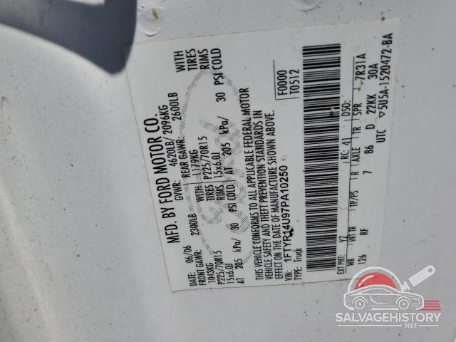 1FTYR14U97PA10250 2007 FORD RANGER photo no. 12