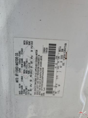 1FTYR10D39PA42538 2009 FORD RANGER photo no. 12