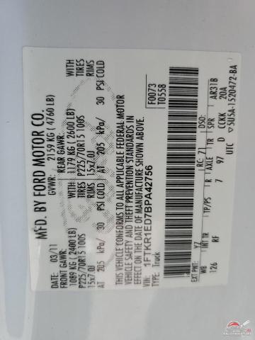 1FTKR1ED7BPA42756 2011 FORD RANGER photo no. 12