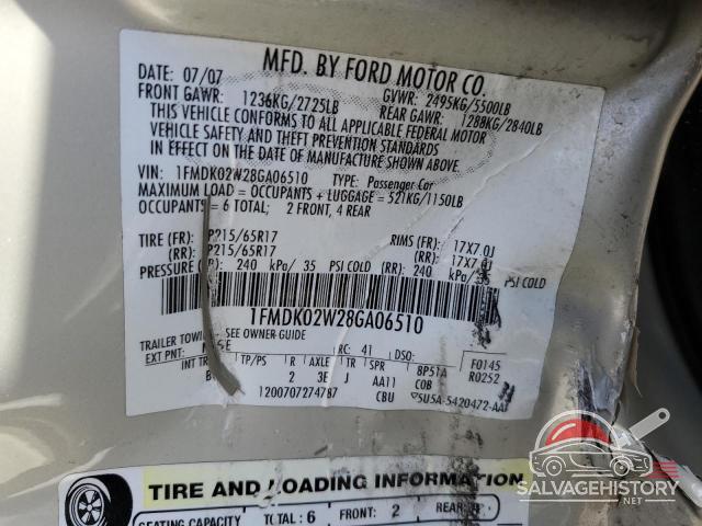 1FMDK02W28GA06510 2008 FORD TAURUS photo no. 13