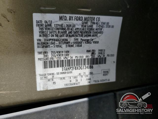 1FAHP2F8XDG134086 2013 FORD TAURUS photo no. 12