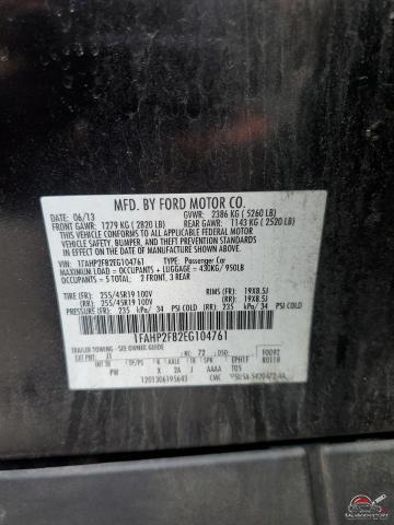 1FAHP2F82EG104761 2014 FORD TAURUS photo no. 12