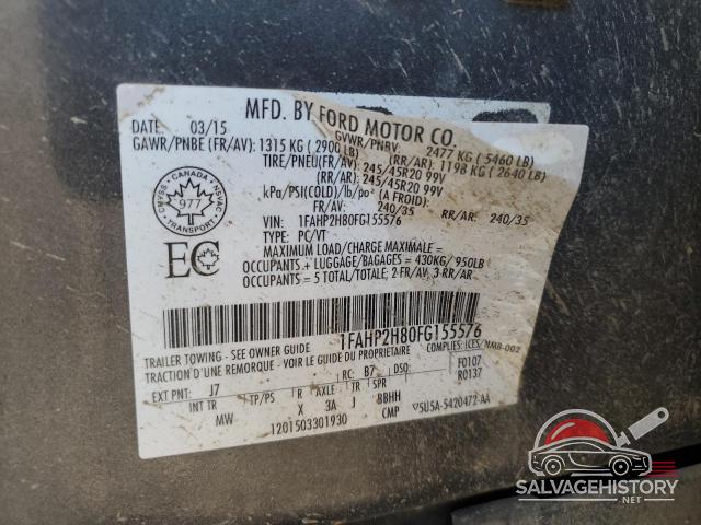 1FAHP2H80FG155576 2015 FORD TAURUS photo no. 12