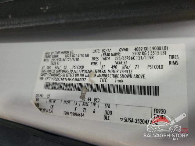 1FTYR2CM1HKA65507 2017 FORD TRANSIT photo no. 13