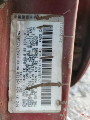 1Y1SK5361PZ027645 1993 GEO PRIZM photo no. 12