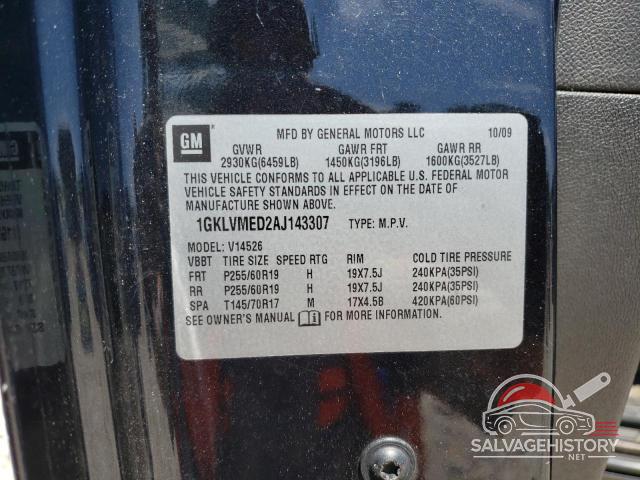 1GKLVMED2AJ143307 2010 GMC ACADIA photo no. 13