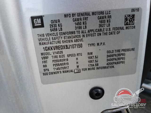 1GKKVREDXBJ107150 2011 GMC ACADIA photo no. 13