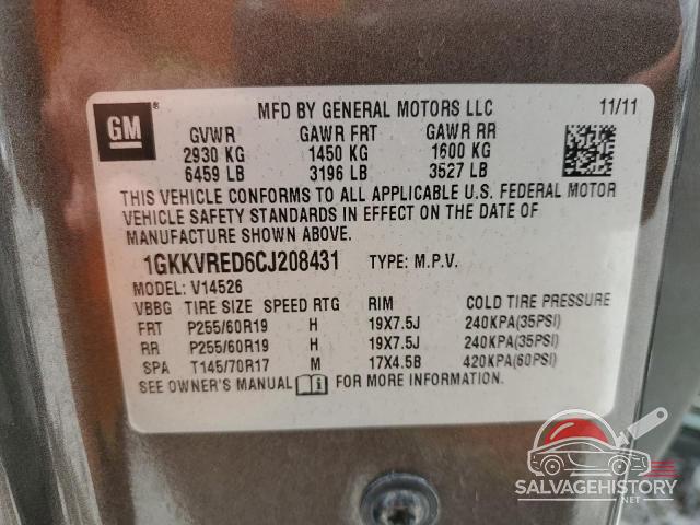 1GKKVRED6CJ208431 2012 GMC ACADIA photo no. 13