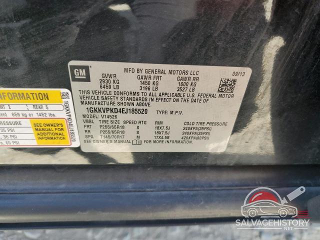 1GKKVPKD4EJ185520 2014 GMC ACADIA photo no. 13