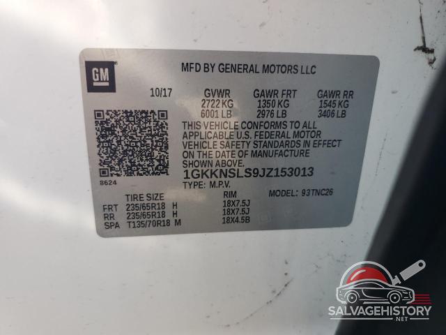 1GKKNSLS9JZ153013 2018 GMC ACADIA photo no. 13