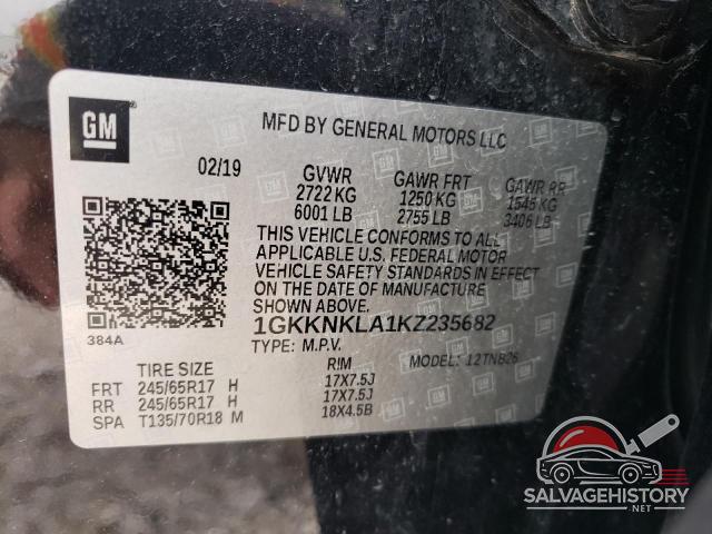 1GKKNKLA1KZ235682 2019 GMC ACADIA photo no. 13