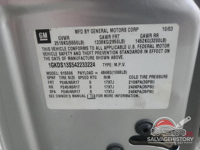 1GKDS13S542233224 2004 GMC ENVOY photo no. 13