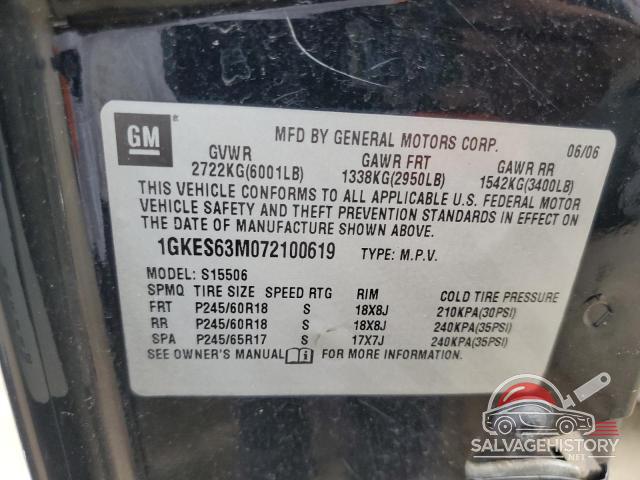 1GKES63M072100619 2007 GMC ENVOY photo no. 13