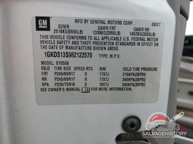 1GKDS13S982122570 2008 GMC ENVOY photo no. 14