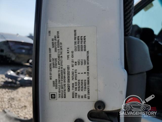 1GKDT13W3V2521051 1997 GMC JIMMY photo no. 12