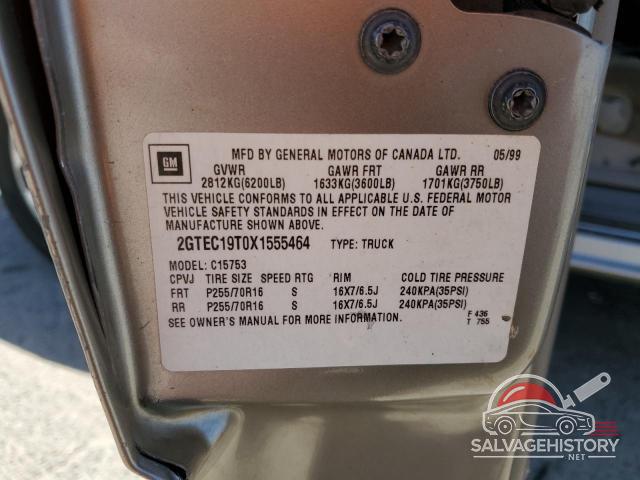 2GTEC19T0X1555464 1999 GMC SIERRA photo no. 12