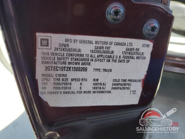 2GTEC19T2X1500269 1999 GMC SIERRA photo no. 12