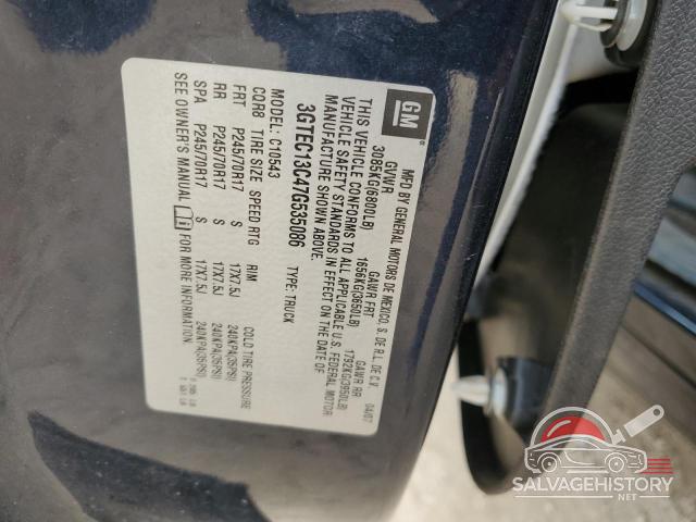 3GTEC13C47G535086 2007 GMC SIERRA photo no. 13