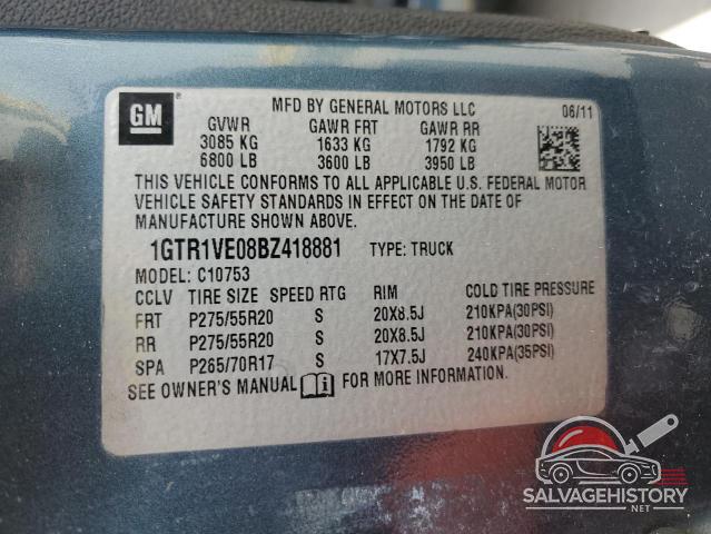1GTR1VE08BZ418881 2011 GMC SIERRA photo no. 13