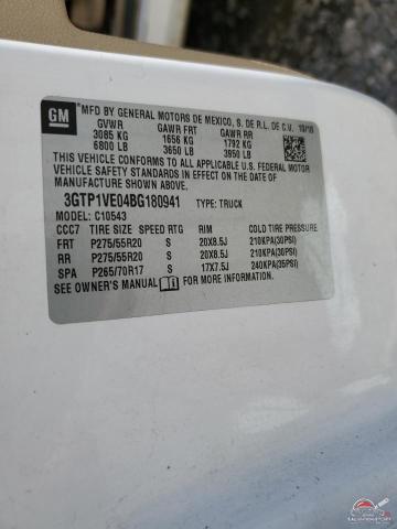 3GTP1VE04BG180941 2011 GMC SIERRA photo no. 12